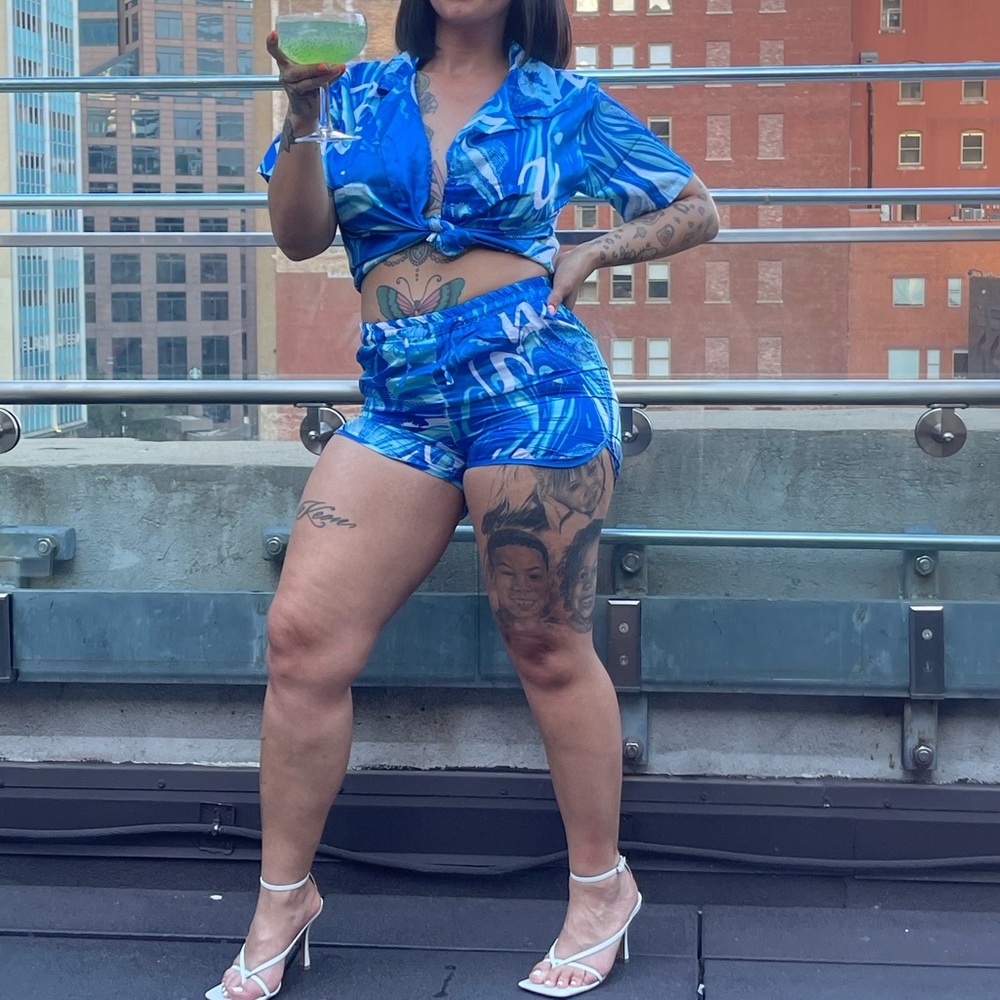 Satin top and bottom